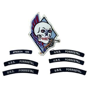 Vintage 1960s US Navy Patch Lot of 20 - USS Forrestal, Saratoga, Vietnam Era